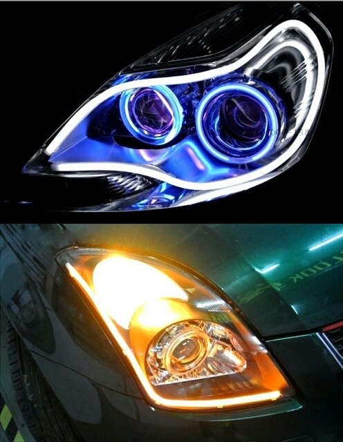 LED Audi DRL denní svícení s funkcí blinkru 60cm - 7