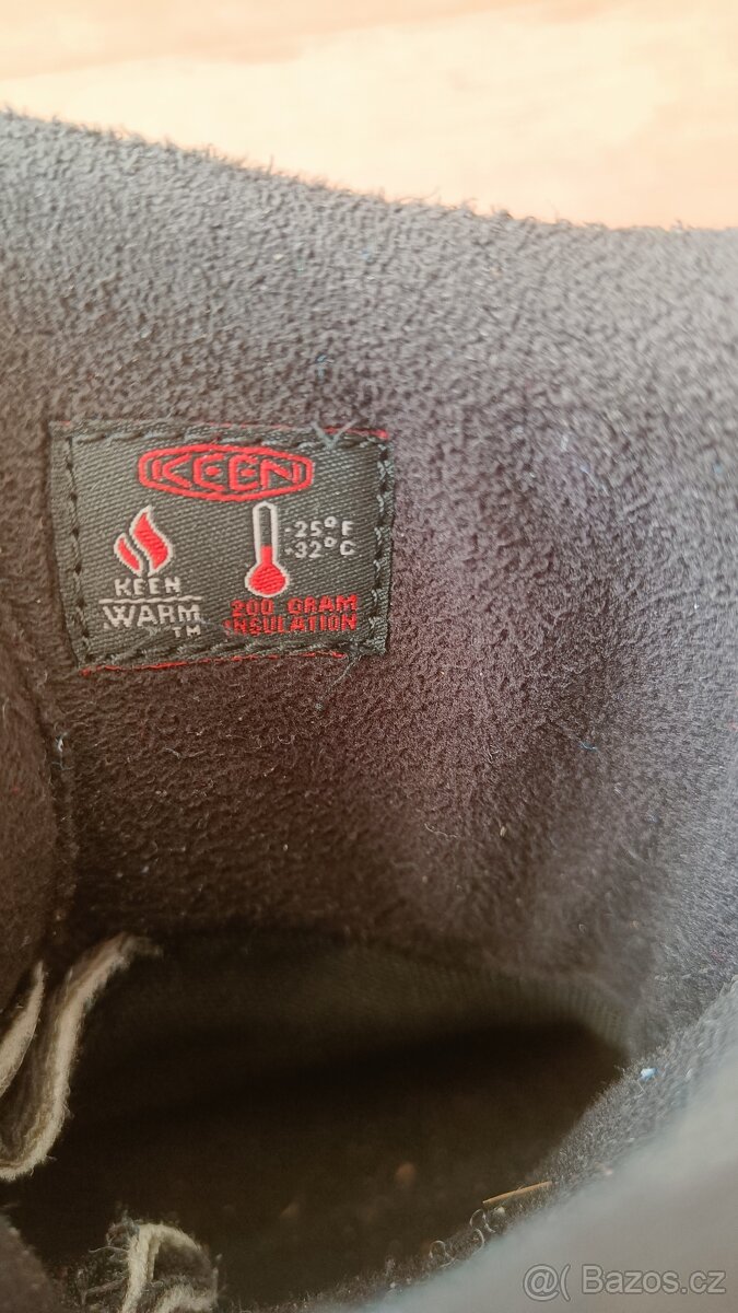 Prodám dětské teplé vysoké zimní boty Keen vel. EU 34 - 7