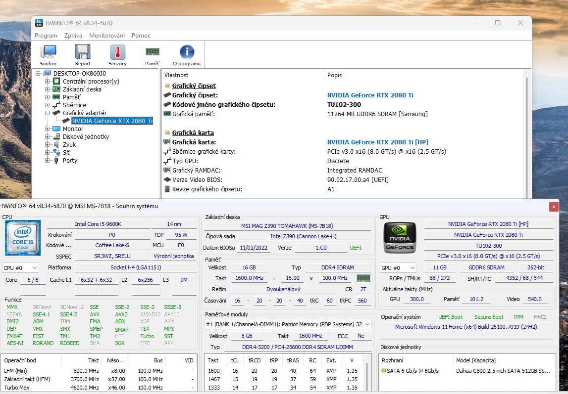 Herní PC-RTX 2080 Ti 11GB//i5 9600K//16GB/SSD 512GB/Záruka - 7