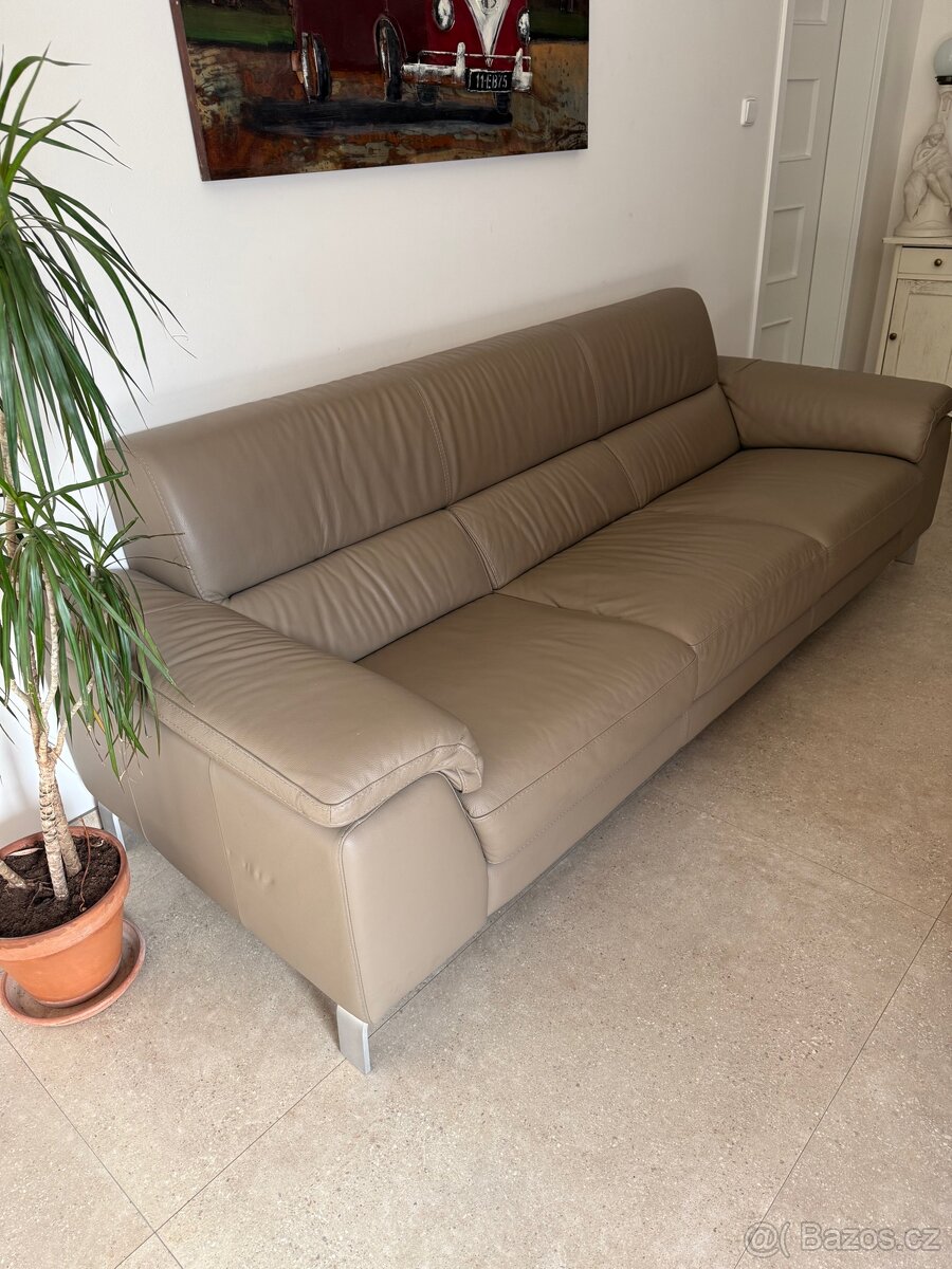 Italská kožená sedačka - 7