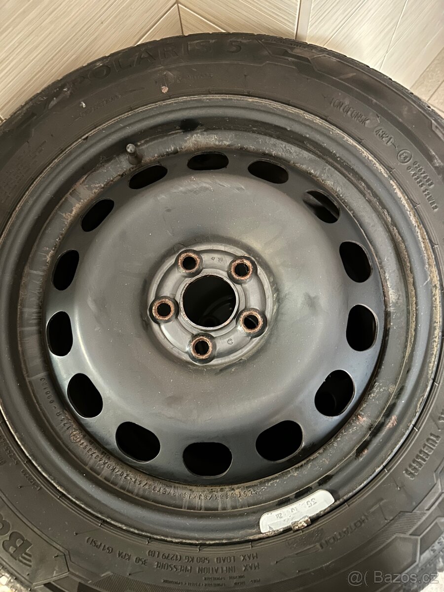 zimní pneu 195/60 R16 DOT 4321 + disky 6Jx16 et35 5x100 - 7