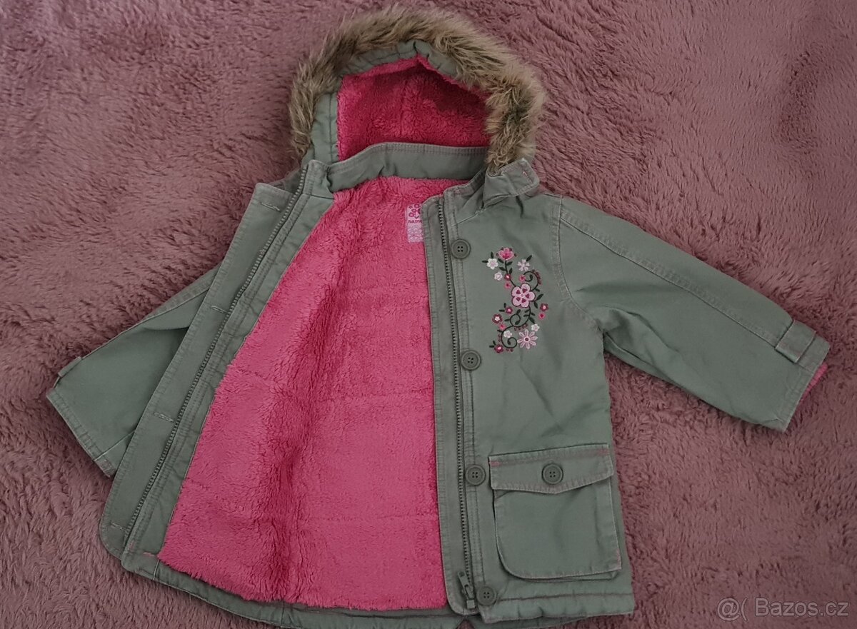 dívčí zimní bunda/kabát CHEROKEE vel. 92 + zdarma papuče - 7