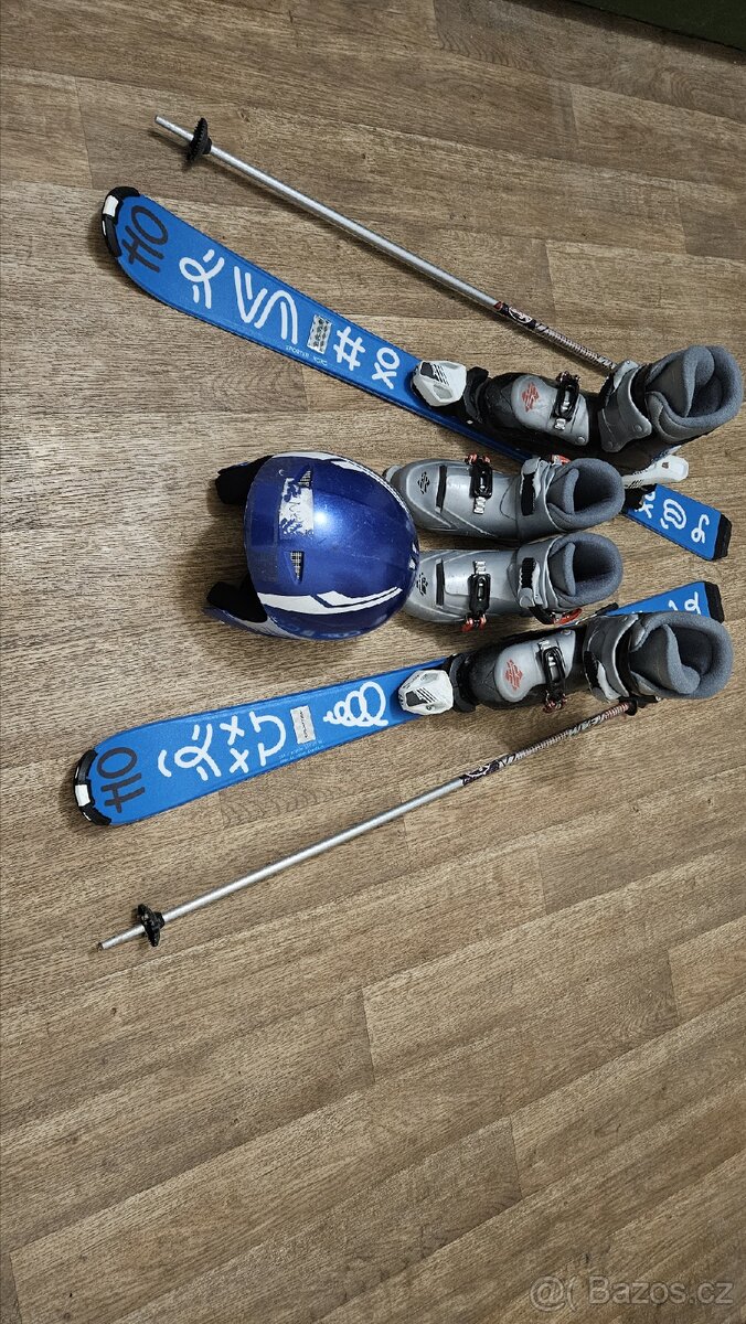 LYŽAŘSKY SET PRO DÍTĚ - LYŽE 110 cm + LYŽAŘSKÉ BOTY + HELMA - 7
