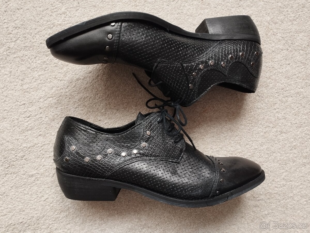 Kožené italské botky vel. 40 - 7