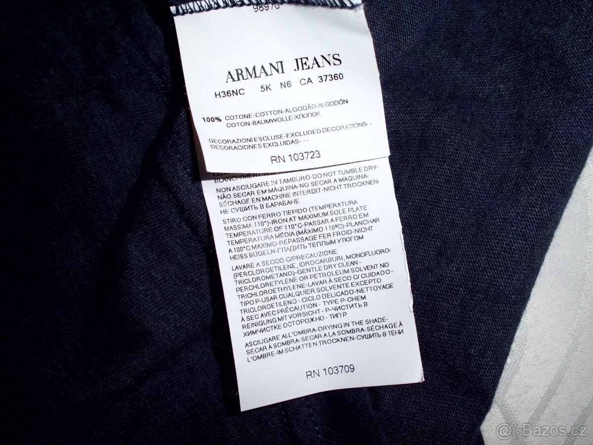Armani Jeans pánske slim polo tričko M - 7