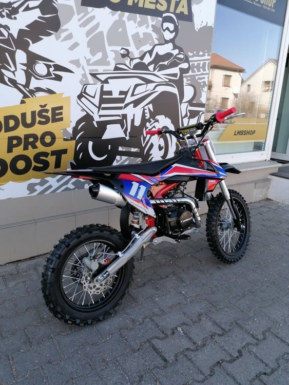 Pitbike Shark 125cc 17/14 E-start červená - 7
