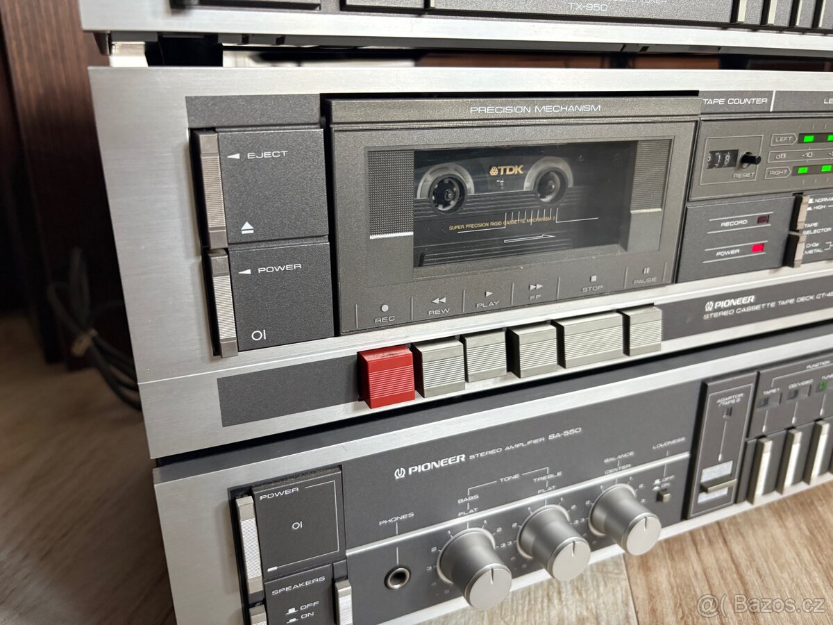 Sestava Pioneer: zesilovač SA-550, tuner TX-950, deck CT-450 - 7