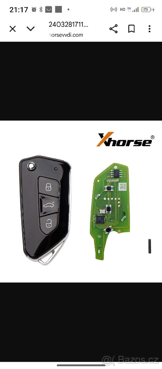 Klíč k vozidlu koncernu VW - 7