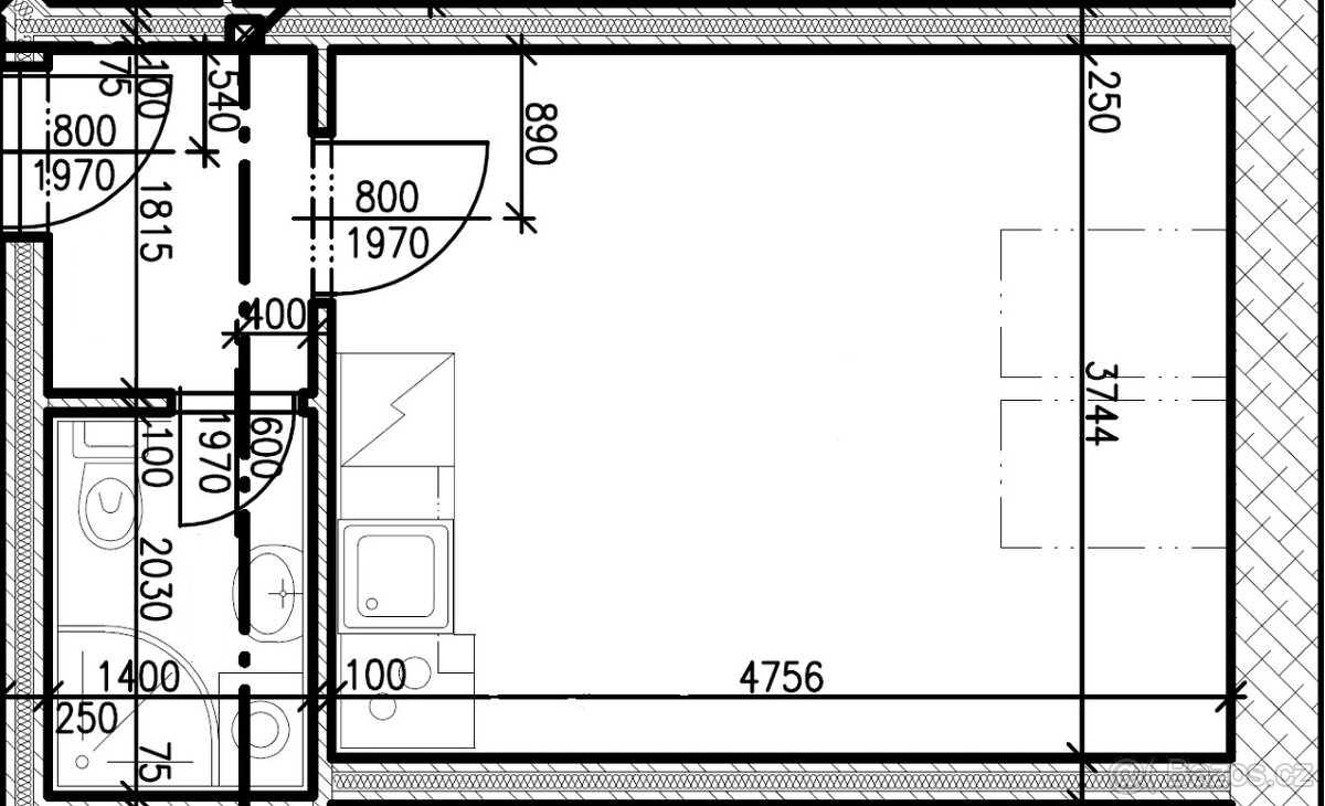 PRONÁJEM, SAMOSTATNÝ BYT 1+KK, MOHELNICE, 23 m2 - 7