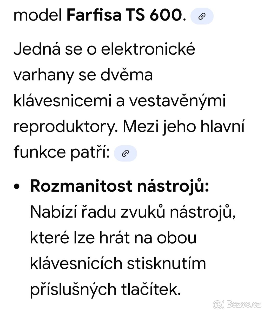 AKCE do 23.2 za 2500Ķč. Varhany Farfisa TS600 - 7