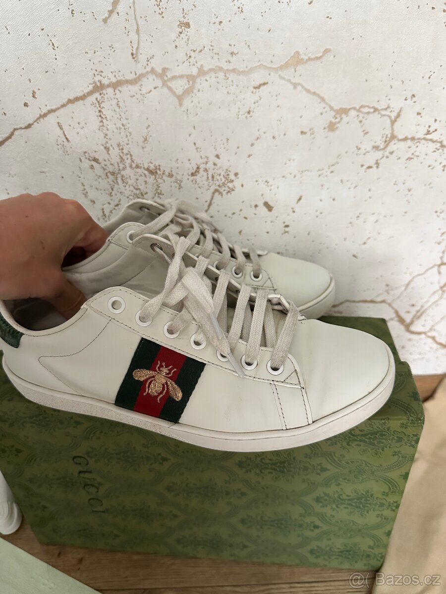 Gucci tenisky ace trainers with bee vel 40 - 7