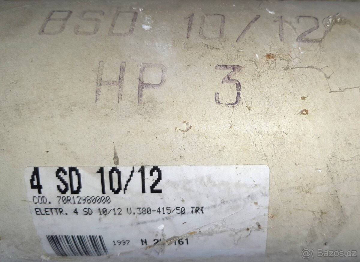 Prodám ponorné nerezové čerpadlo Calpeda Franklin 4 SD 10/12 - 7