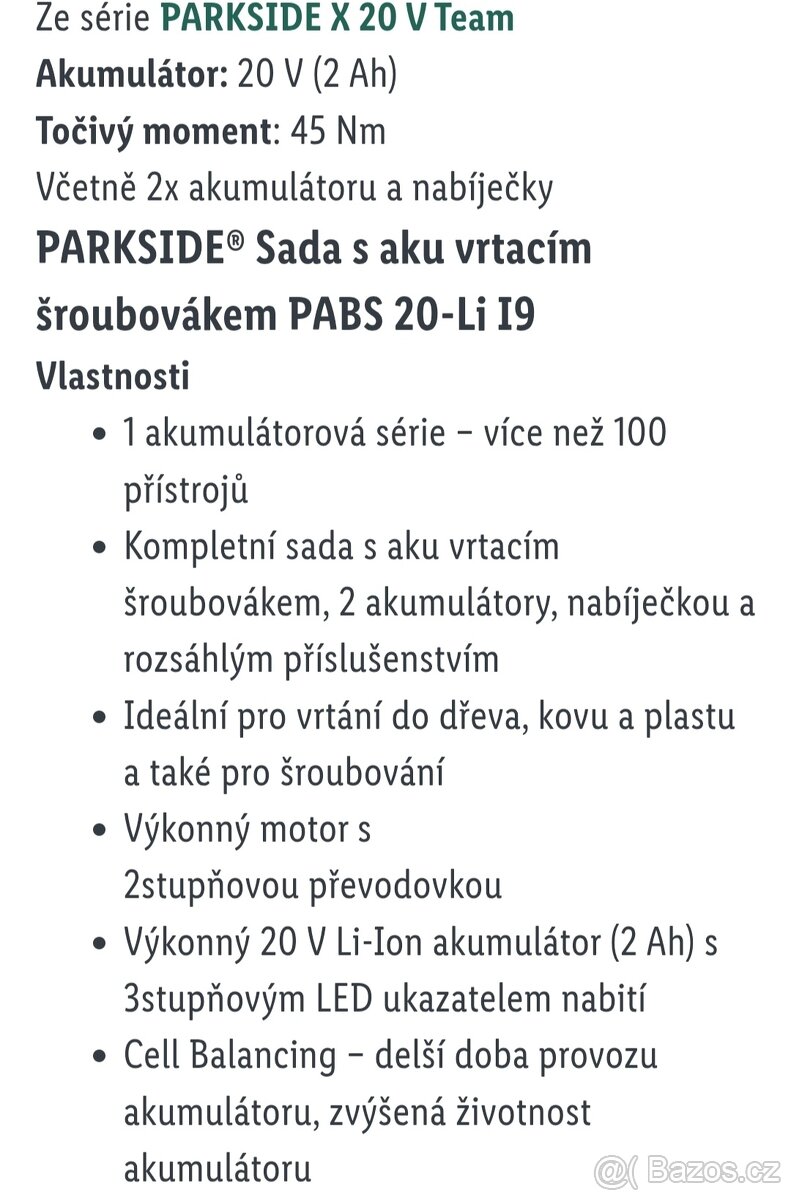 Nová aku vrtačka Parkside s příslušenstvím, záruka 3 roky. - 7