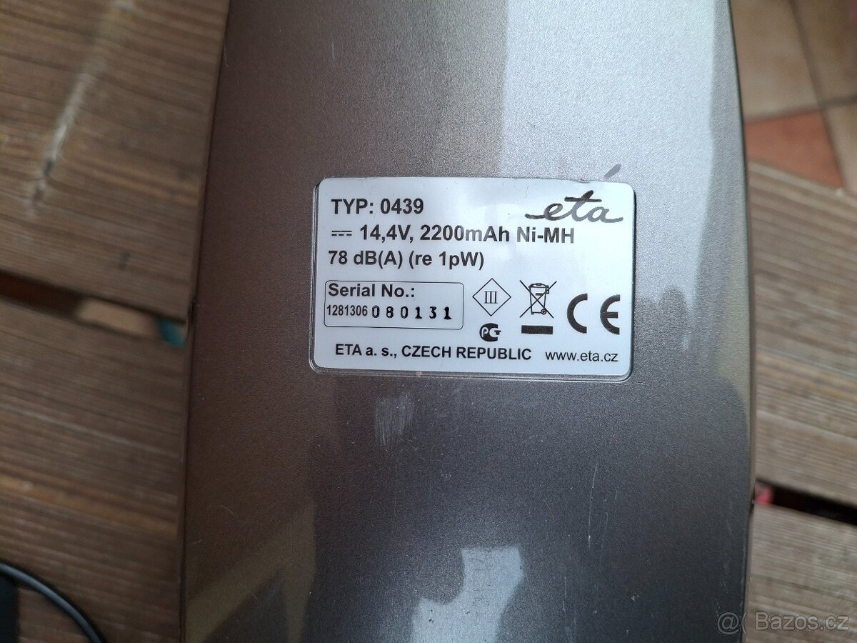 Aku vysavač ETA - cca 7 min - 7