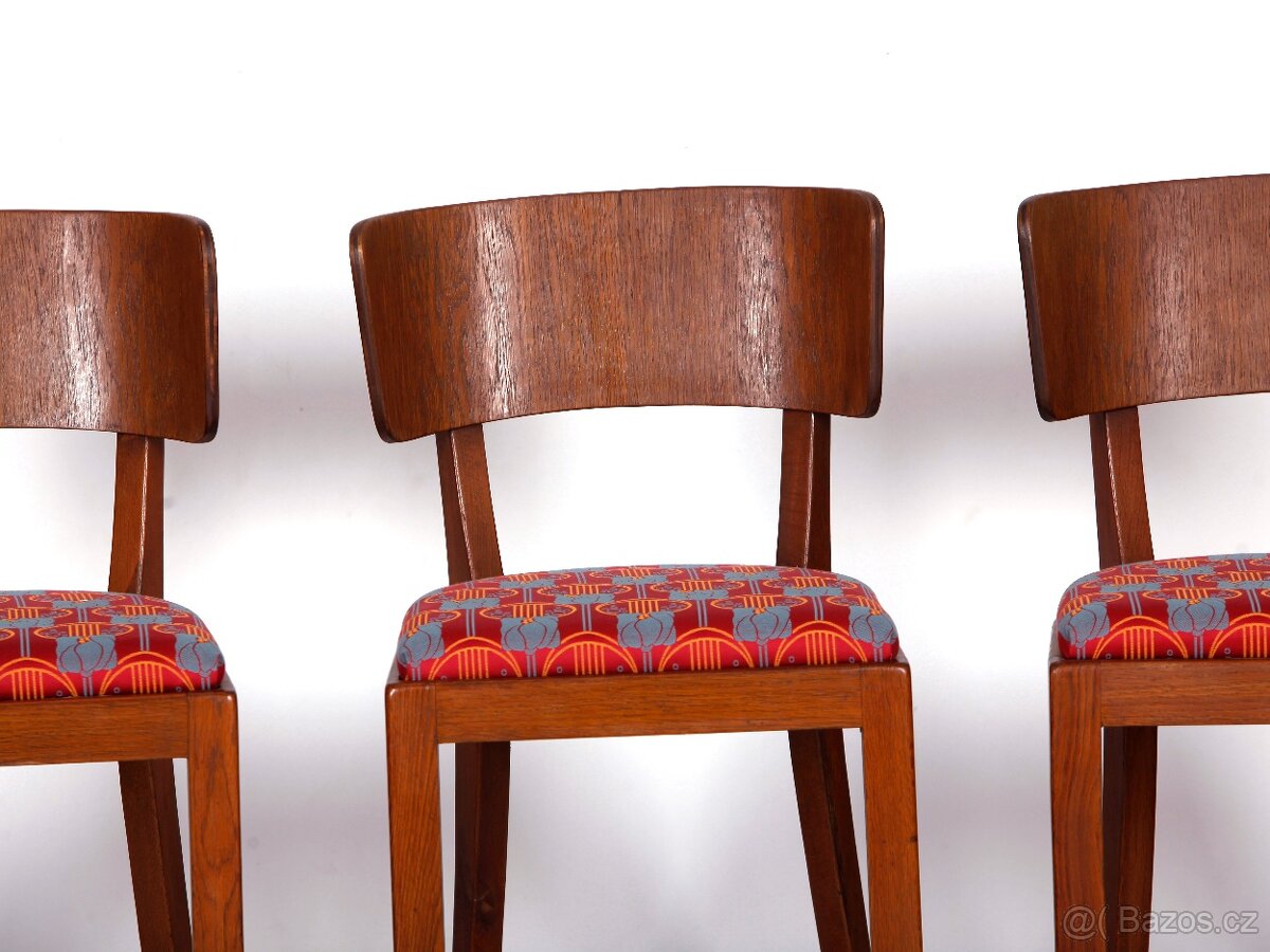 4x nádherné jídelní židle ve stylu ArtDeco. - 7