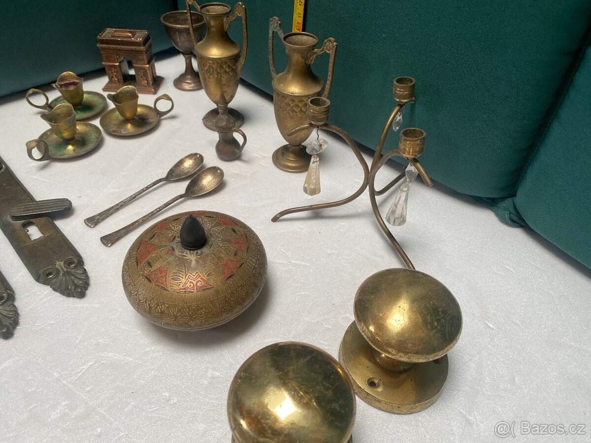 vintage mosazné a bronzové předměty - 7