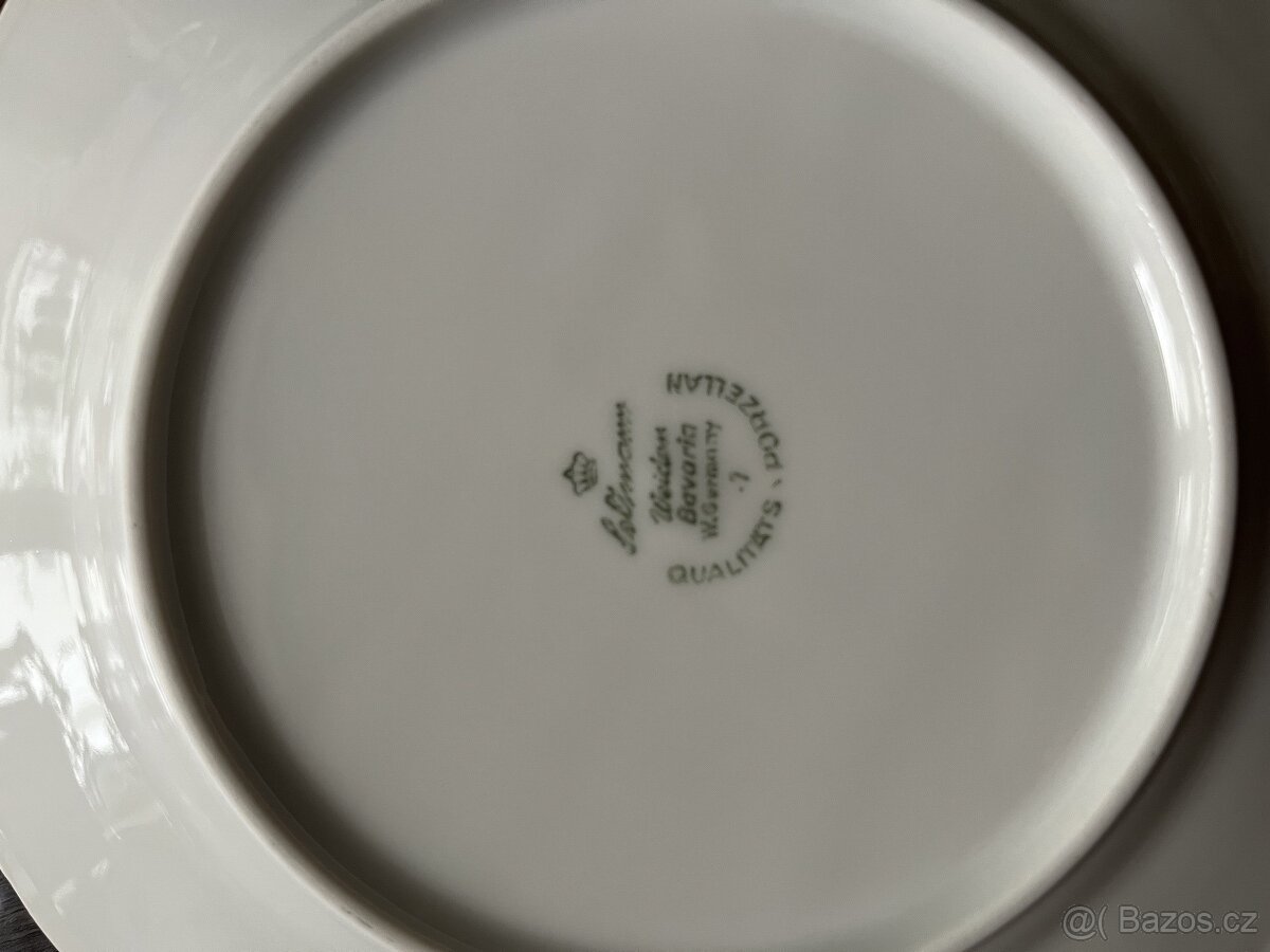 porcelan , brousene sklo, misa - 7