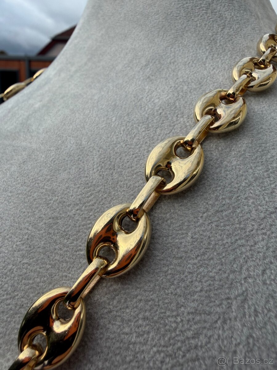 Zlatý řetěz 70g - 585 14k - 70cm - 12mm - NOVÝ ZLATO - VZOR - 7