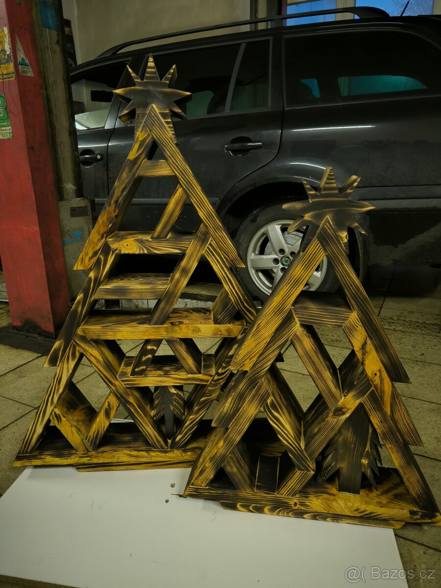 Vánoční dřevěné dekorativní stromečky - 7