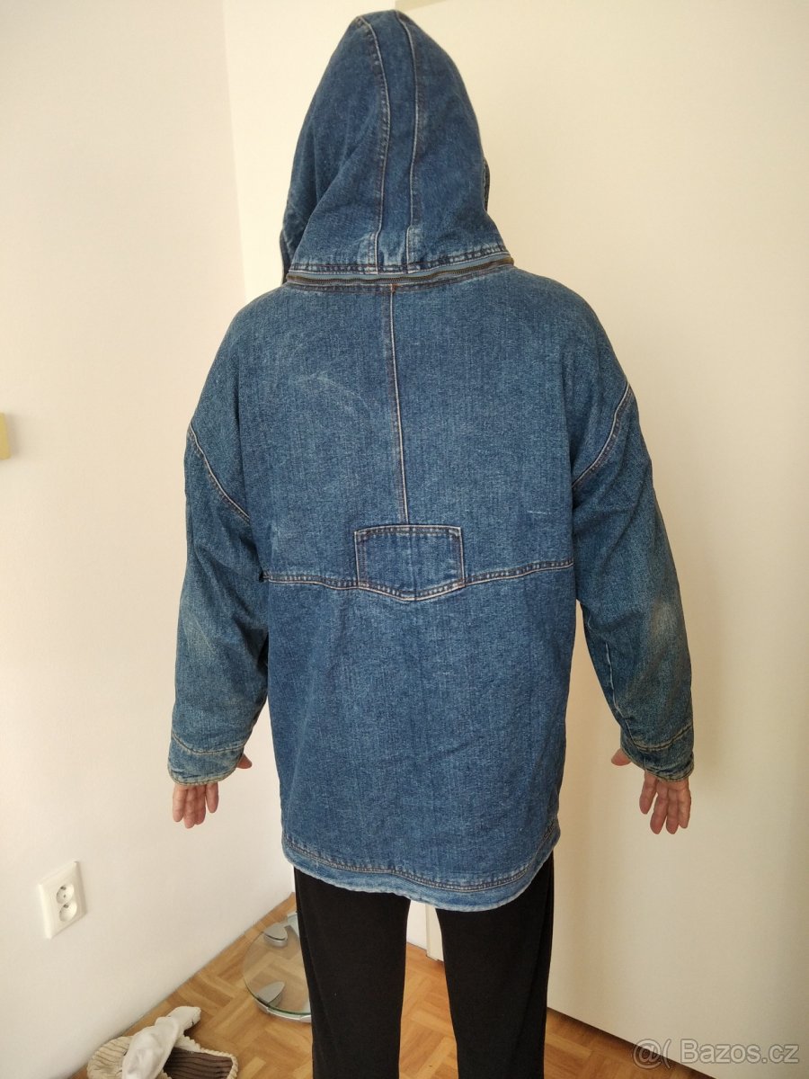 Riflová bunda s kapucí - 7