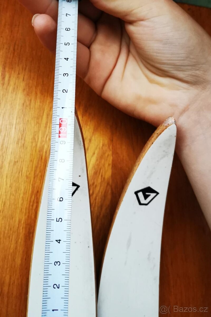 Běžky dřevěné s vázáním N75, délka 190 cm - 7