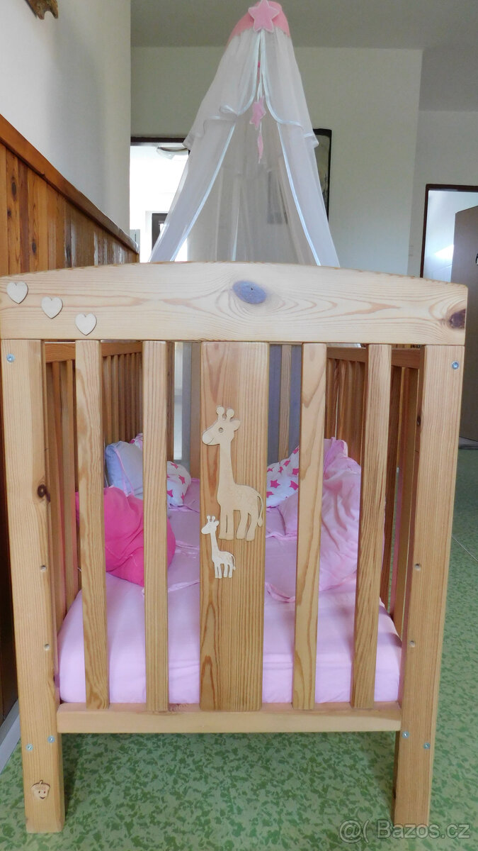 Dětská dřevěná postýlka - Oříšek - 7