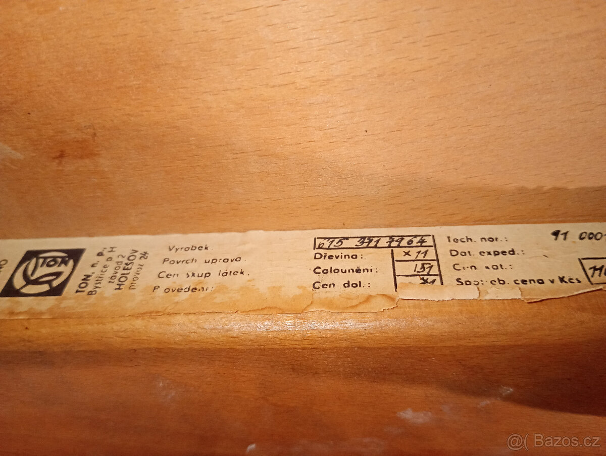 RETRO Stolička TON,vzácná - 7