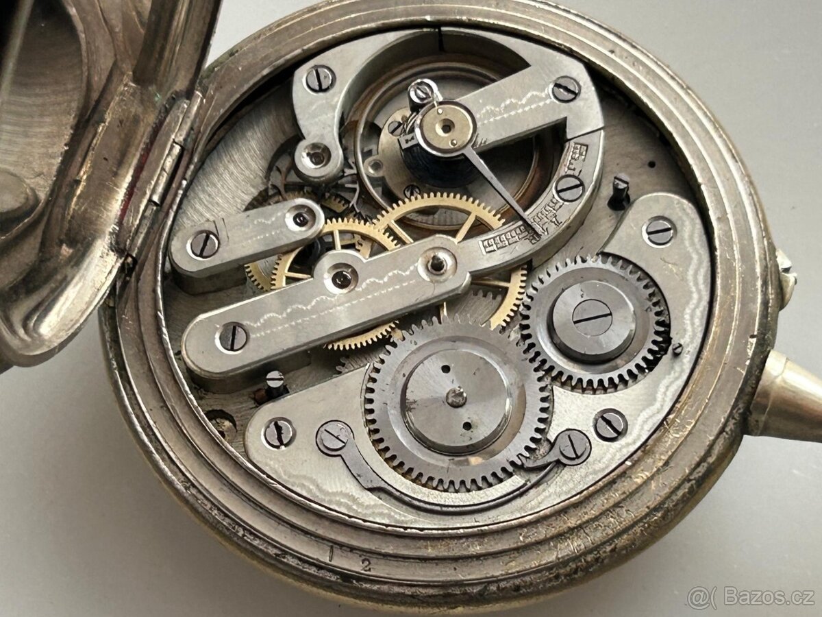 orig.Železniční hodinky REGULATEUR s lokomotivou, 202g, 66mm - 7