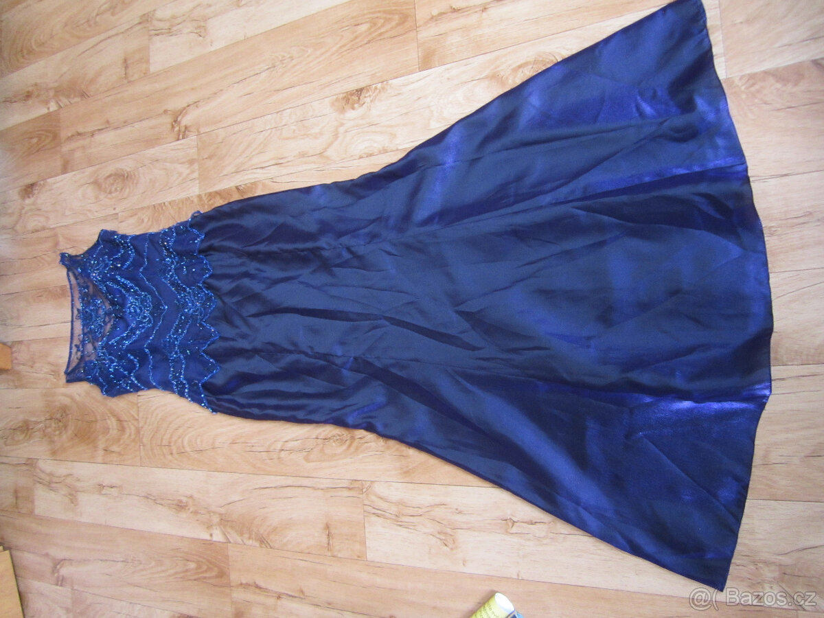 Plesové / svatební fialové šaty s korálky, S/36 - 7