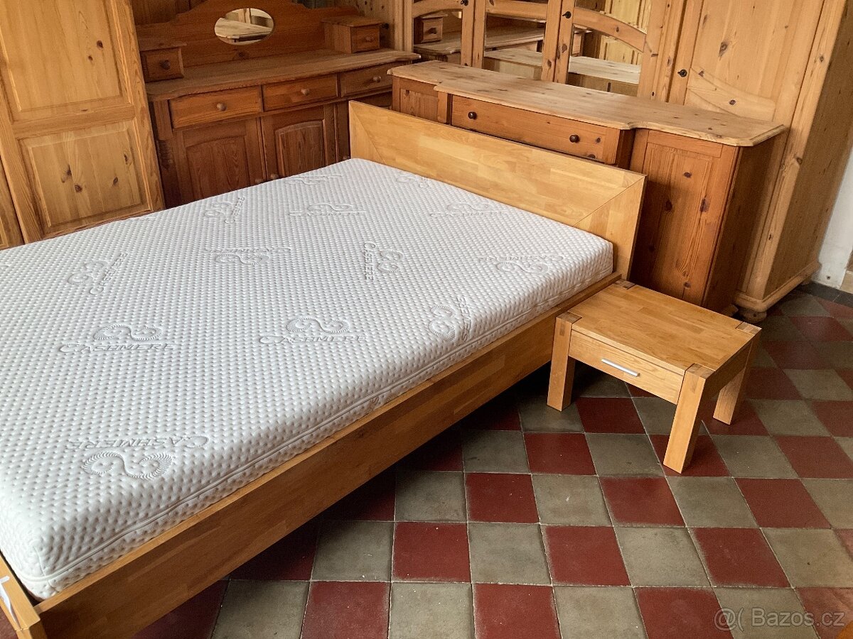 Postel jeden a půl lůžko Masiv dub - 7