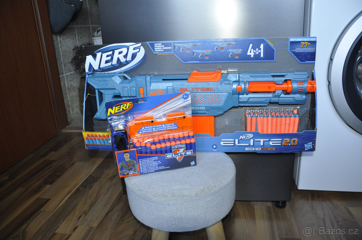 Nerf Elite 2.0 Echo CS-10 blaster + Nerf ramení popruh, šipk - 7