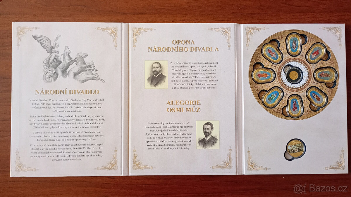 MEDAILE-EXKLUZIVNÍ KOLEKCE MÚZY NÁRODNÍHO DIVADLA-pozlaceno - 7