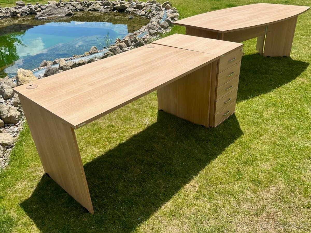 kancelářský nábytek HOBIS – řada Gate, dekor světlý dub - 7