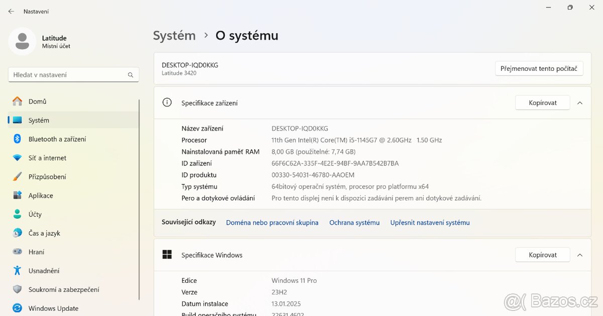 Notebook Dell Latitude 3420 14" i5-1145G7, 8 RAM, 512 SSD - 7