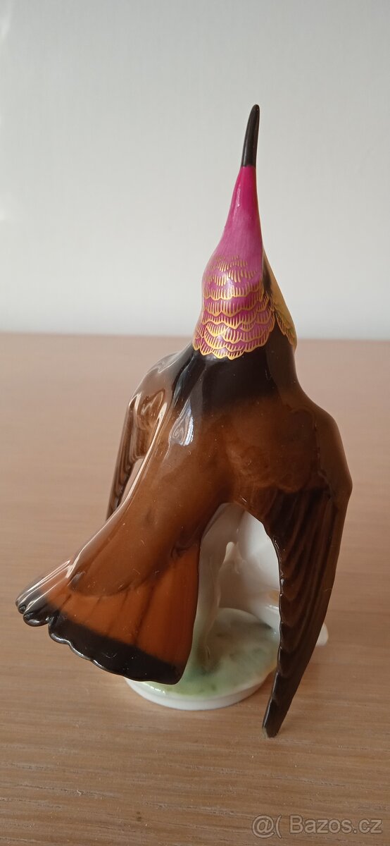 Porcelánová soška kolibřík Hutschenreuther - 7
