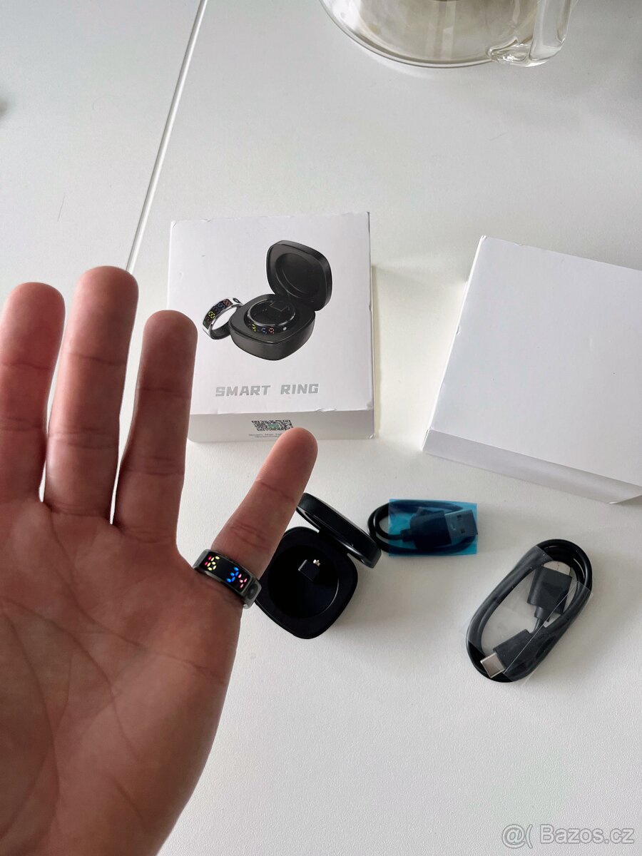 Fitness prsten s displejem a bezdrátovým nabíjením + ZÁRUKA - 7