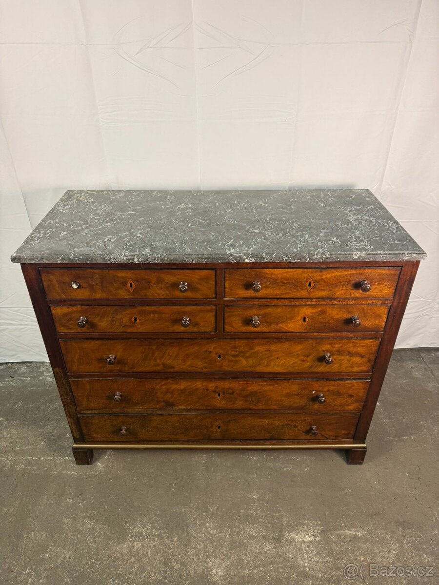 Starožitná komoda s mramorovou deskou (137028) - 7