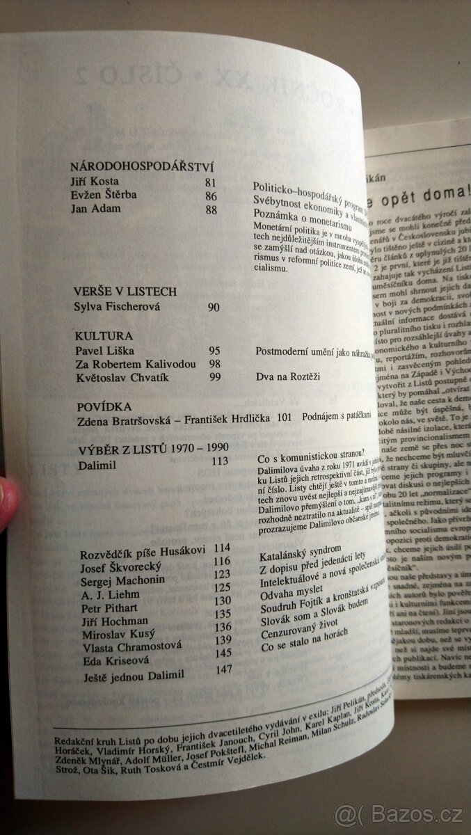 Listy 1990 č.1, 2, 3 + 1989 č.3 - 7