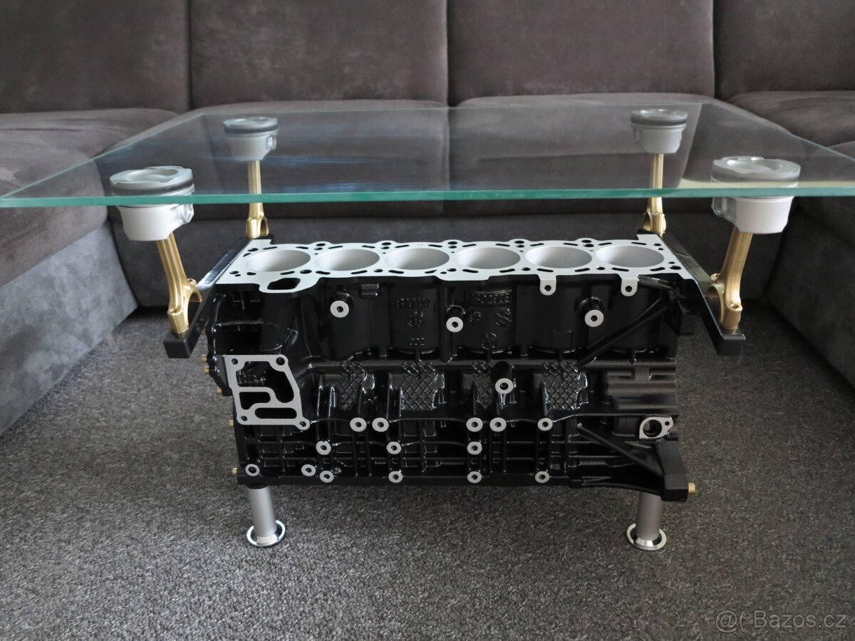 Konferenční stolek z bloku motoru R6 BMW - 7