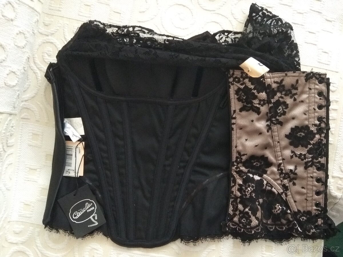 Luxusní společenský korzet Cadolle Paris vel. S - 7