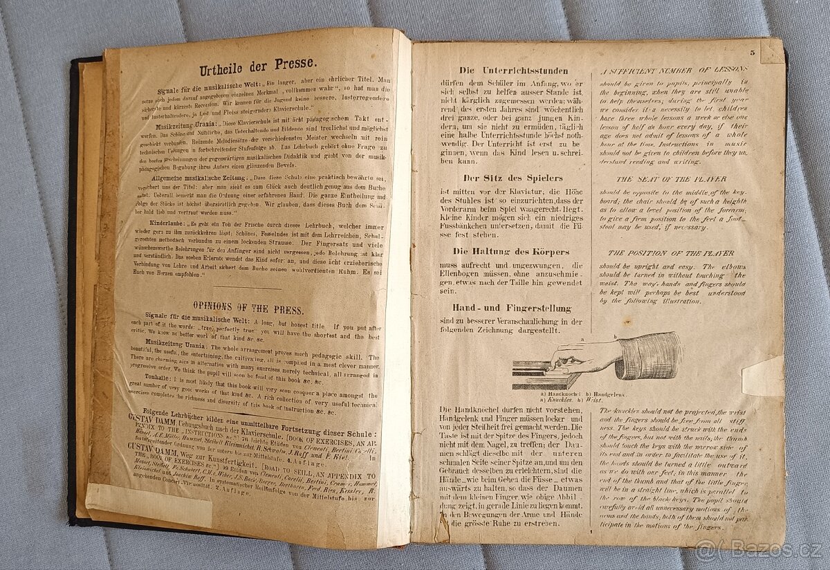 Německá učebnice klavírní školy - staré noty - 7