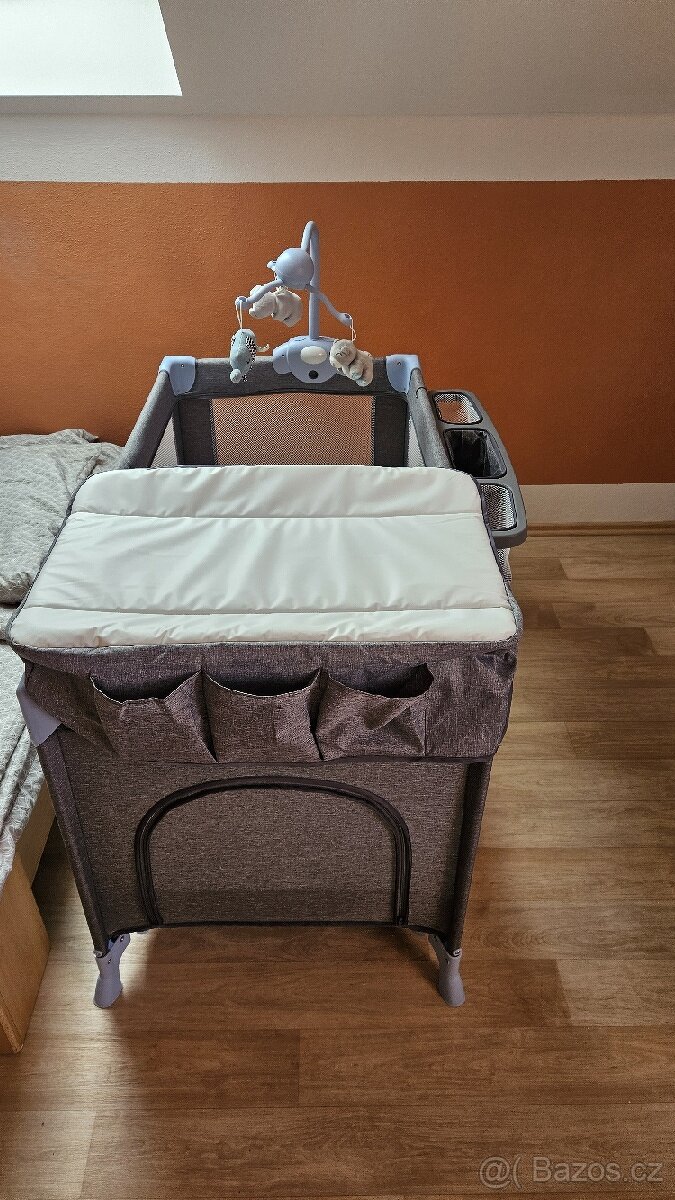 Kinderkraft cestovní postýlka s příslušenstvím Joy Blue - 7