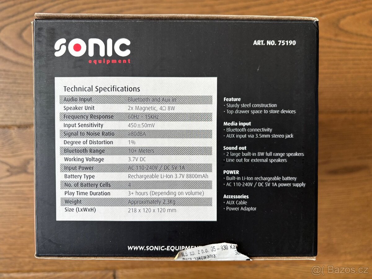 Bluetooth reproduktor SONIC - 7