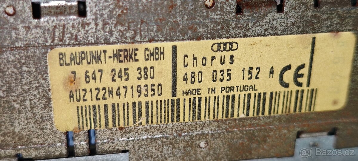 Originální autorádio AUDI Chorus 1/ A3GP - 7