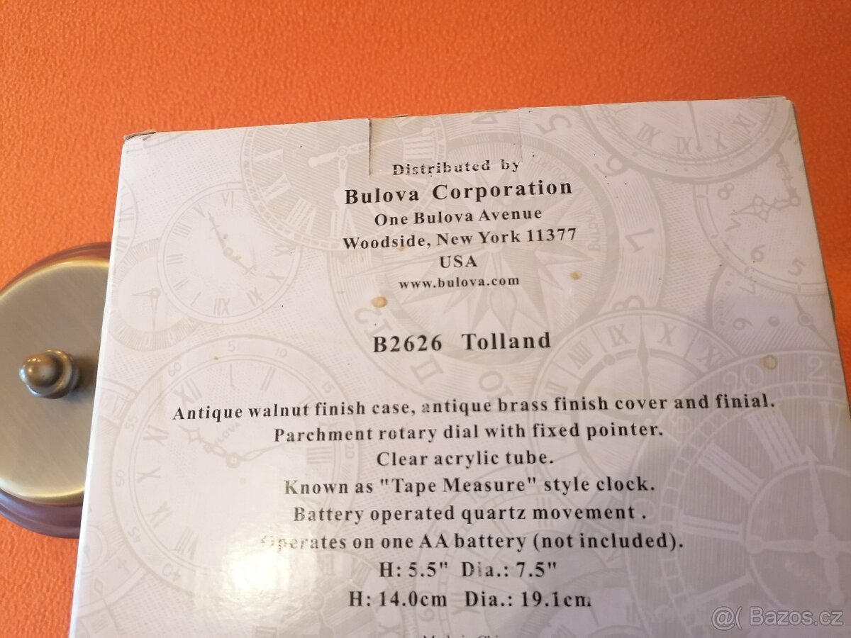 PRODÁM úplně nové raritní hodiny B U L O V A " TAPE MEASURE - 7