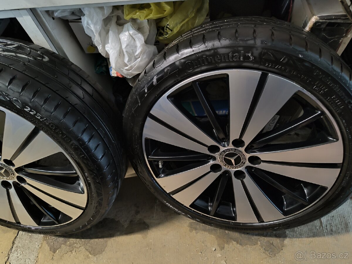ALU kola Mercedes B 5x112 r18 Originál, pneu 5mm+TPMS - 7