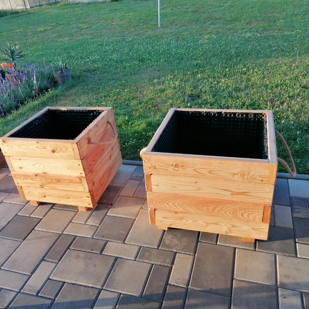 10% SLEVA Modřínový masivní vyvýšený záhon-květináč - 7