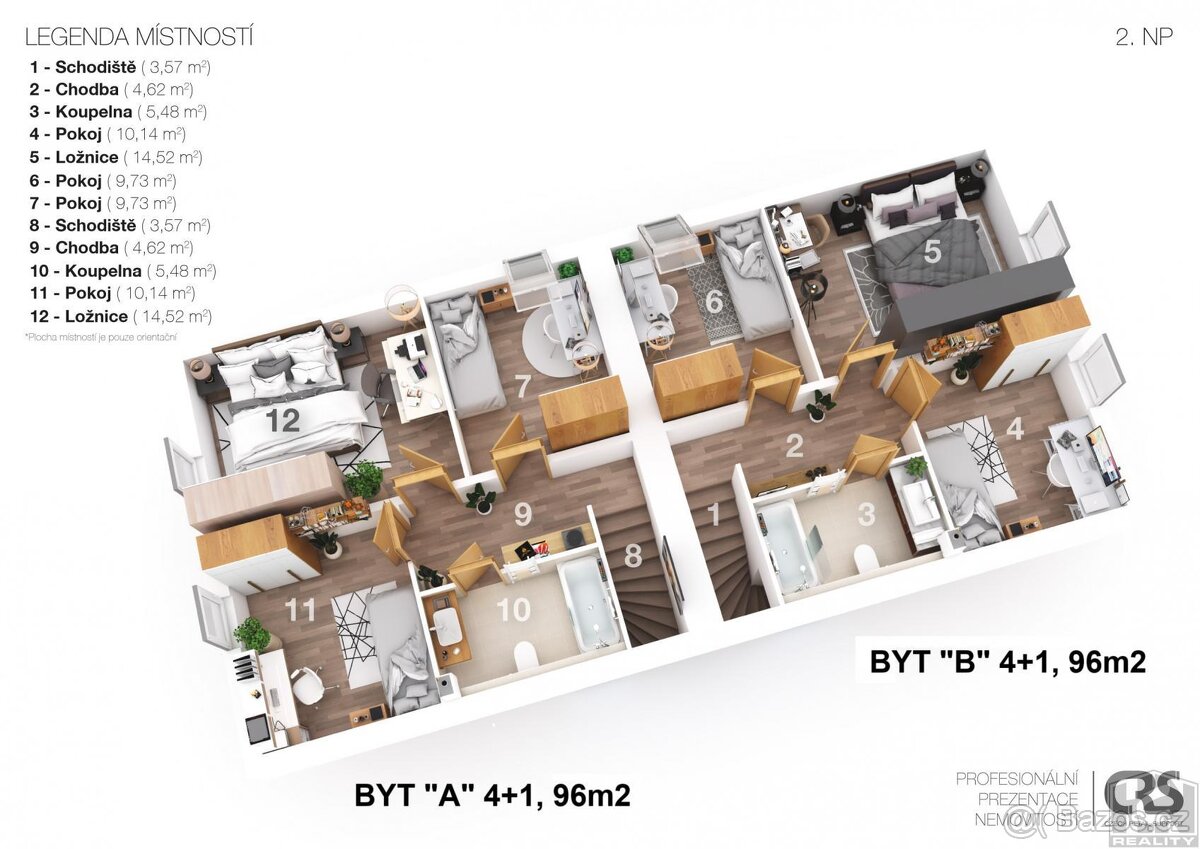 Novostavba řadového domu - bytové jednotky 4+1+zahrada v lo - 7