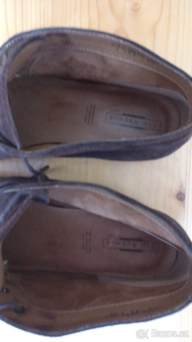 boty dámské kotníkové, semišové, kožené - 7