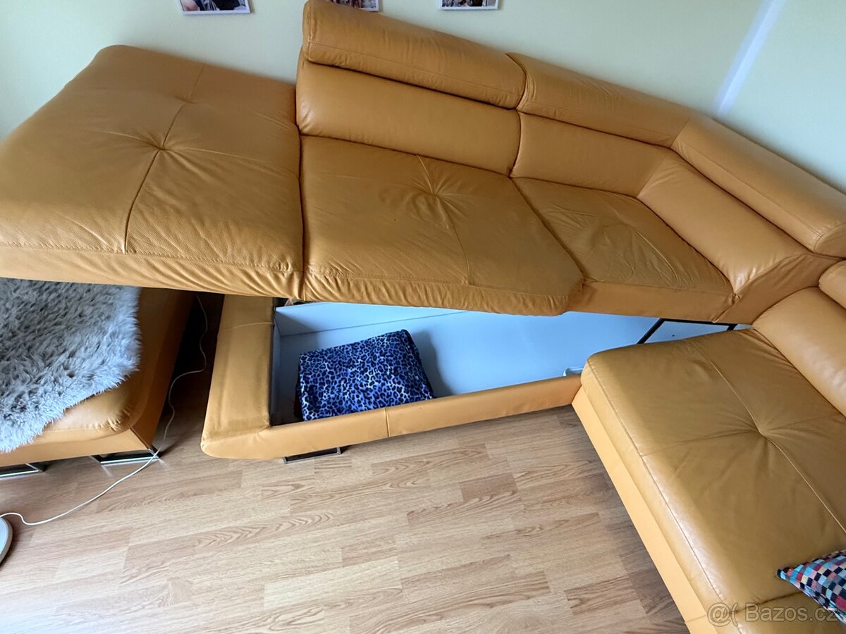 kožená sedačka na prodej - 7